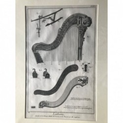 Musik: Harfe - Kupferstich, 1780