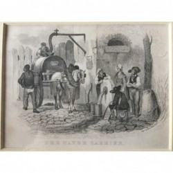 Wasserkutscher - Stahlstich, 1850