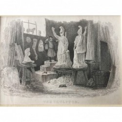 Bildhauer - Stahlstich, 1850