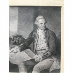 James Cook: Porträt - Stahlstich, 1850