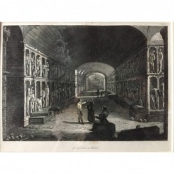 Palermo: Grabgewölbe - Stahlstich, 1850