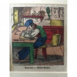 Beruf: Kupferstecher - Holzstich, 1890