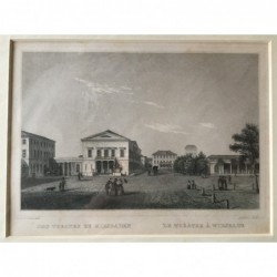 Wiesbaden: Das Theater - Stahlstich, 1850