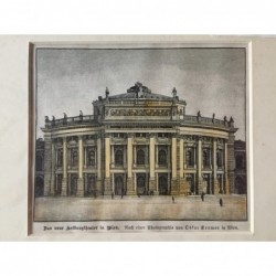 Wien: Hofburgtheater - Holzstich, 1888