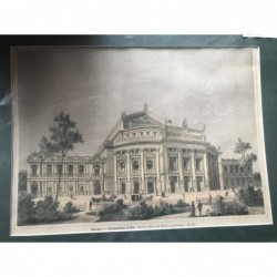 Wien: Hofschauspielhaus - Holzstich, 1878