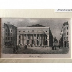 Paris: Théatre de l'Odéon - Lithographie, 1860
