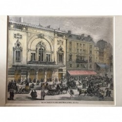 Paris: Theater an der Porte St. Martin - Holzstich, 1874