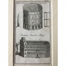Pompeji: Theater des Vespasian - Kupferstich, 1780