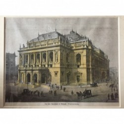 Budapest: Opernhaus - Holzstich, 1885