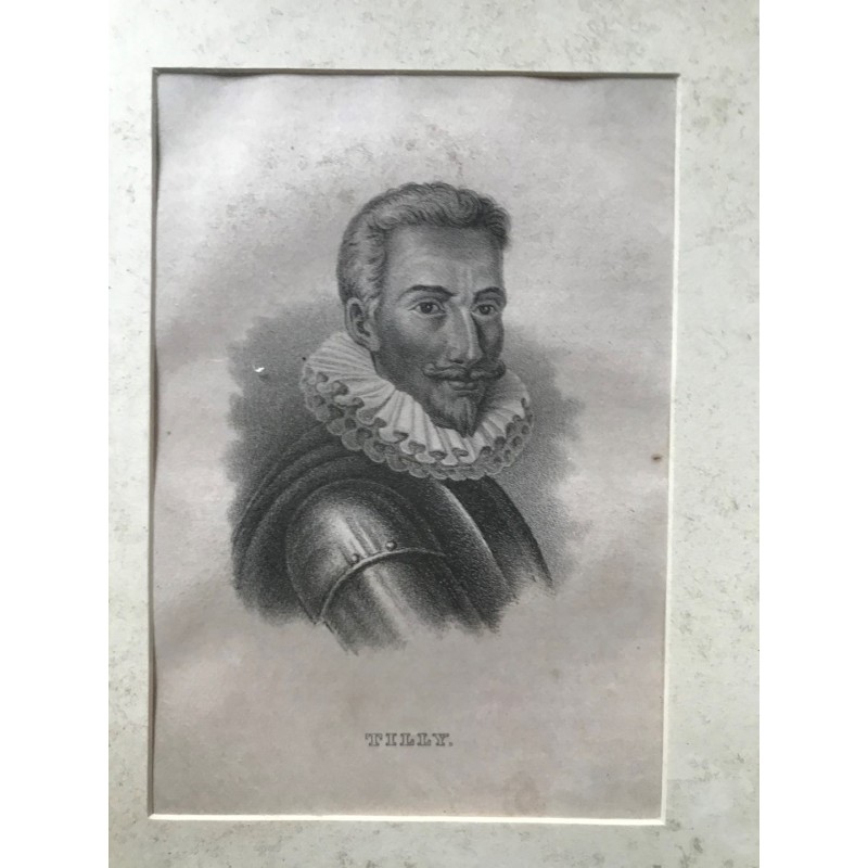 Tilly: Portrait - Stahlstich, 1850