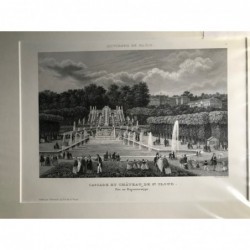 Paris, Ansicht: Cascade et Château de St. Cloud - Daguerréotype