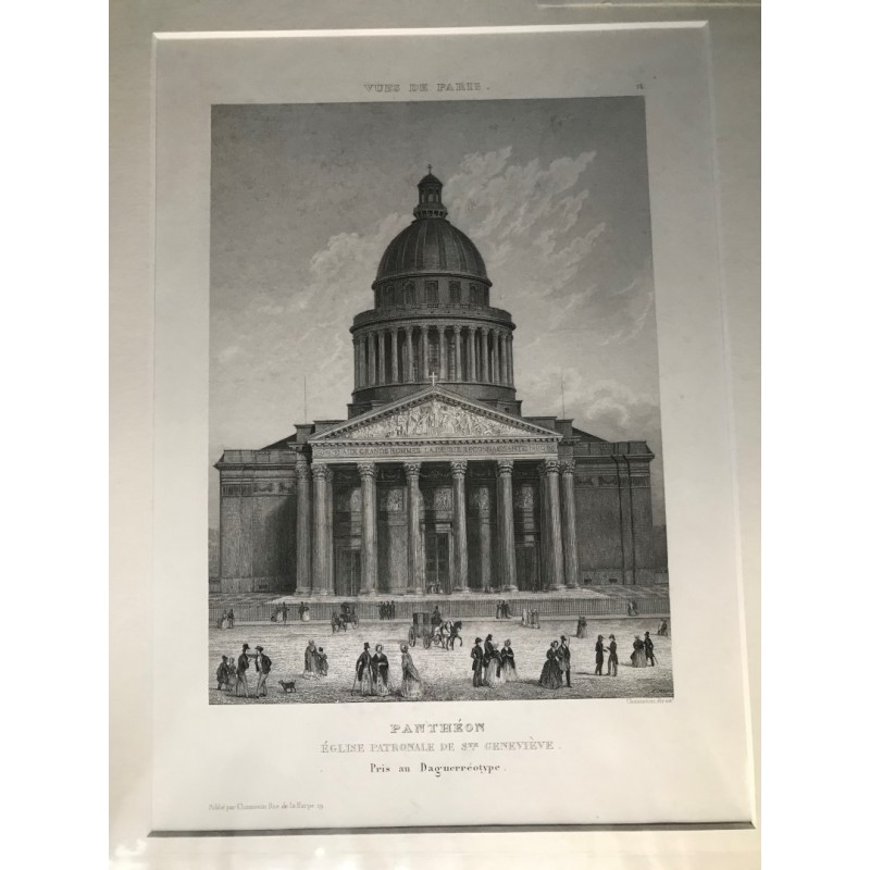Paris, Ansicht: Panthéon, Église Patronale de Ste. Geneviève - Daguerréotype