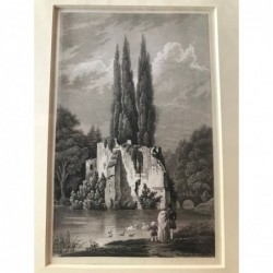 Aschaffenburg Schöntalruine - Stahlstich, 1843