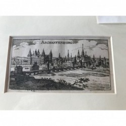 Aschaffenburg: Gesamtansicht - Kupferstich, 1725