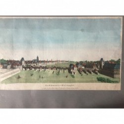 Frankfurt/M., Ansicht: Vue du Pont et de la Ville de Francfort - Kupferstich, 1761