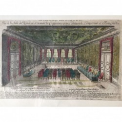 Frankfurt/M., Innenansicht: Vue de la Salle du Römer. - Kupferstich, 1770