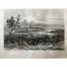 Kiel, Gesamtansicht - Stahlstich, 1850