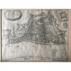 Mainz, Wahrhaffter geometrischer Grundriss. (Mainz) - Kupferstich, 1645