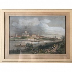 Seligenstadt: Ansicht - Stahlstich, 1845