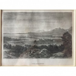 Chiemsee: Ansicht - Stahlstich, 1859