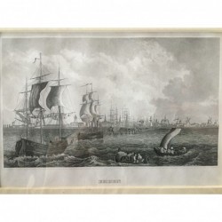 Emden: Ansicht - Stahlstich, 1859