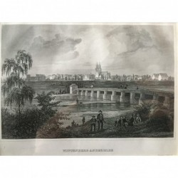 Wittenberg: Ansicht - Stahlstich, 1860