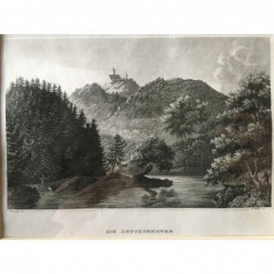 Leuchtenburg: Ansicht - Stahlstich, 1860