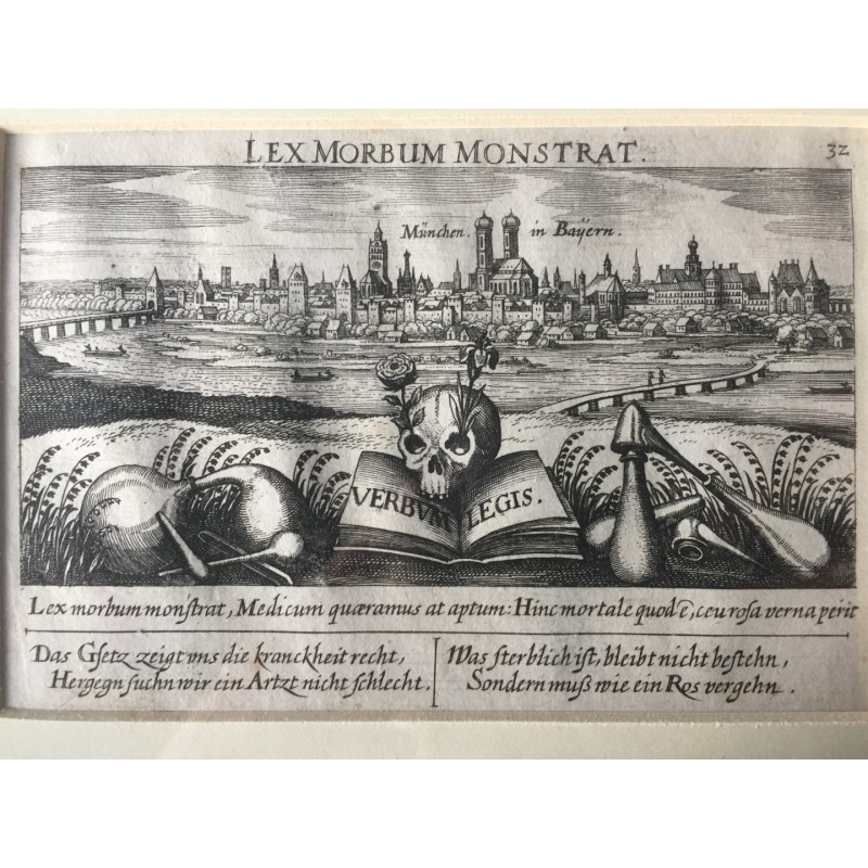 München: Ansicht - Kupferstich, 1624