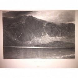 Llyn Idwal: Ansicht - Stahlstich, 1878