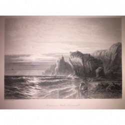 Kynance Rocks: Ansicht - Stahlstich, 1878