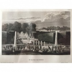 Paris, Ansicht: St. Cloud bei Paris - Stahlstich, 1850