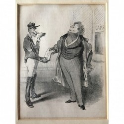 Daumier: Bankier (Nr. 18) - Lithographie, 1840