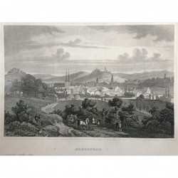 Wuppertal- Elberfeld: Ansicht - Stahlstich, 1860