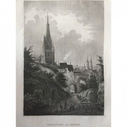 Esslingen: Teilansicht - Stahlstich, 1860