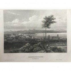 Friedrichshafen: Ansicht - Stahlstich, 1860