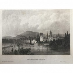 Heilbronn: Teilansicht - Stahlstich, 1860