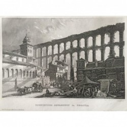 Segovia: Ansicht Aquädukt - Stahlstich, 1860
