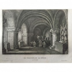 St. Denis: Innenansicht - Stahlstich, 1860