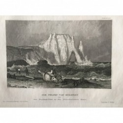 Etretat: Ansicht Neptuntor - Stahlstich, 1860