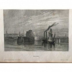 Le Havre: Teilansicht - Stahlstich, 1860