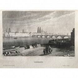 Orleans: Teilansicht - Stahlstich, 1860