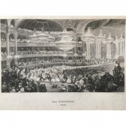 Paris: Innenansicht des Opernhauses - Stahlstich, 1860