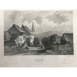 Basel- St. Jakob: Ansicht - Stahlstich, 1860