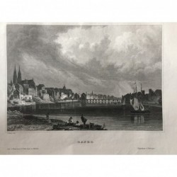Basel: Ansicht - Stahlstich, 1860