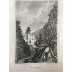 Bad Pfeffers: Teilansicht - Stahlstich, 1860