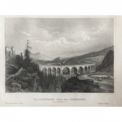 Semmering: Ansicht Eisenbahn - Stahlstich, 1860