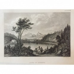 Lago d'Averno: Ansicht - Stahlstich, 1860