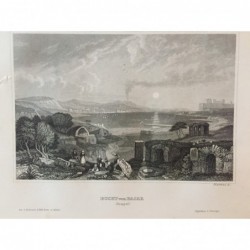 Neapel: Teilansicht - Stahlstich, 1860