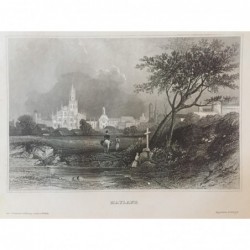 Mailand: Teilansicht - Stahlstich, 1860