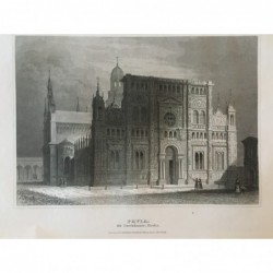 Pavia: Ansicht Karthäuserkirche - Stahlstich, 1860